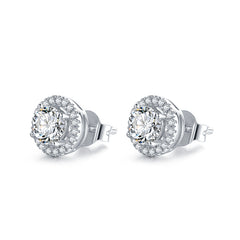 Round Moissanite Stud Earrings