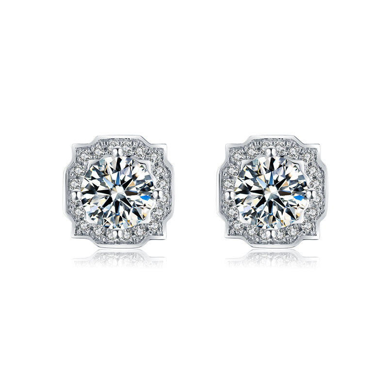 Royal Moissanite Stud Earrings