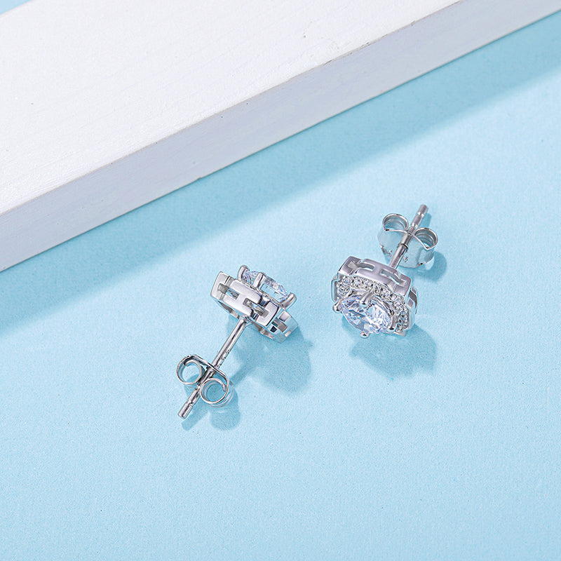 Royal Moissanite Stud Earrings