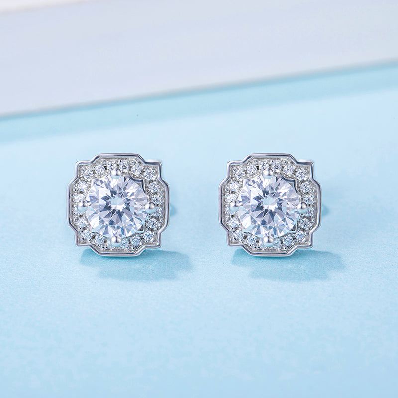 Royal Moissanite Stud Earrings