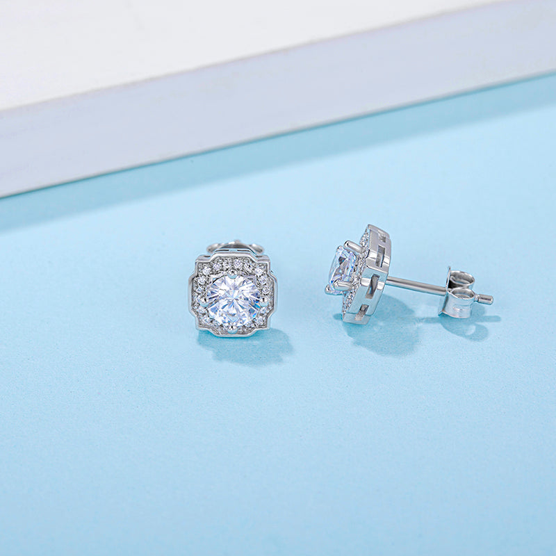 Royal Moissanite Stud Earrings