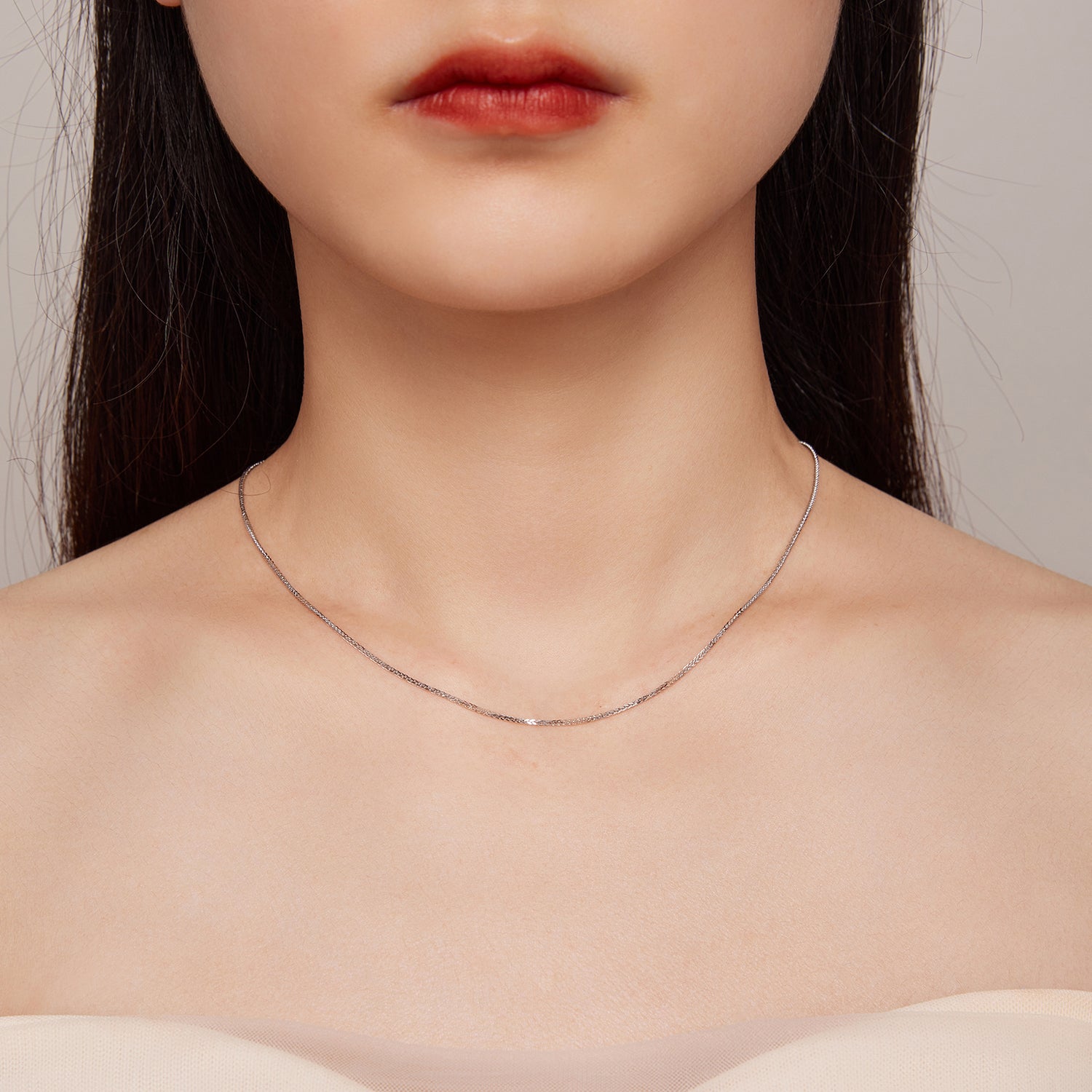 Simple Silver Chain Necklace