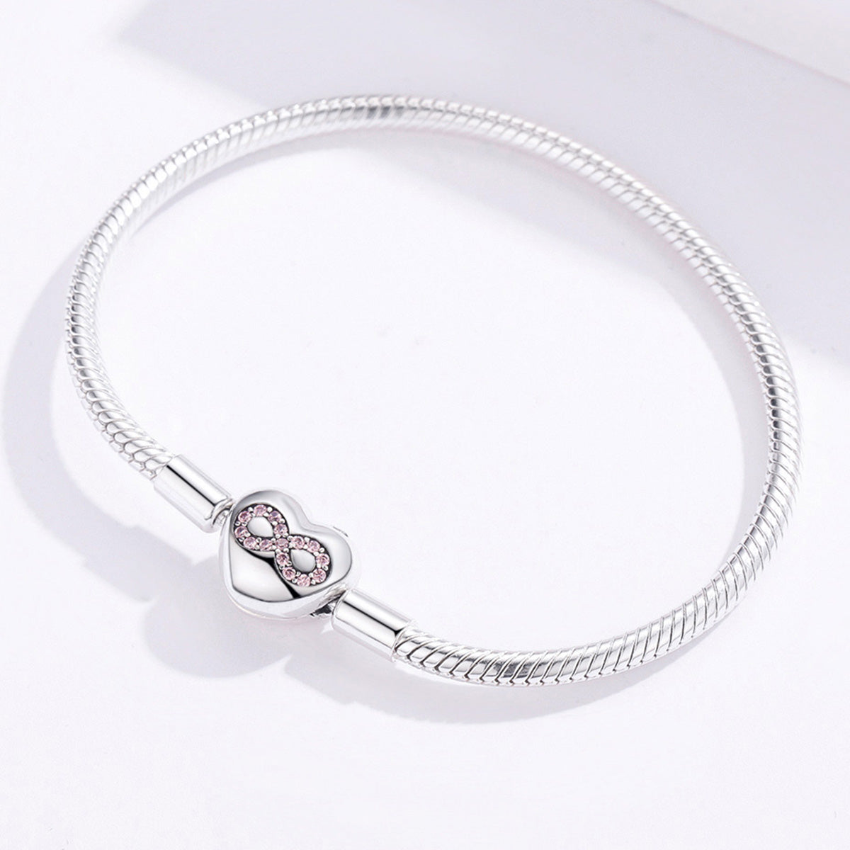 Heart Infinity Snake Chain Bracelet