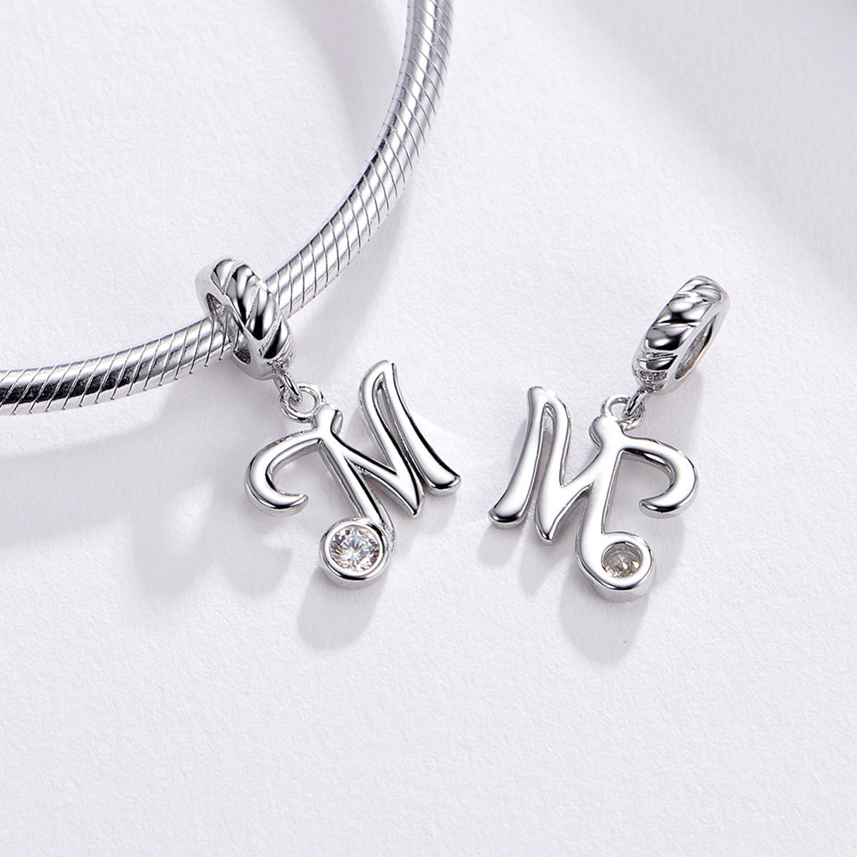 Letter M Pendant Charm - Lullaboo