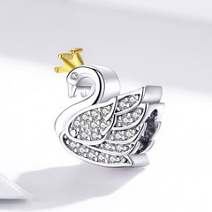 Swan with Crown Charm - Lullaboo