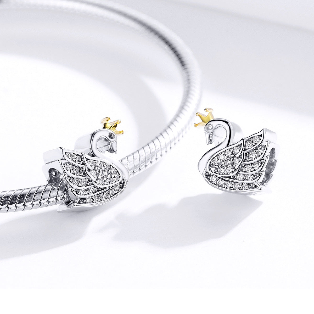 Swan with Crown Charm - Lullaboo