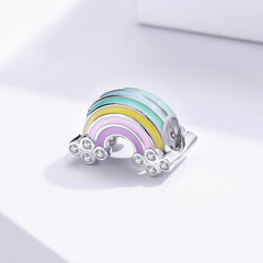 Rainbow With Clouds Charms