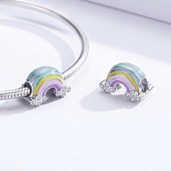 Rainbow With Clouds Charms