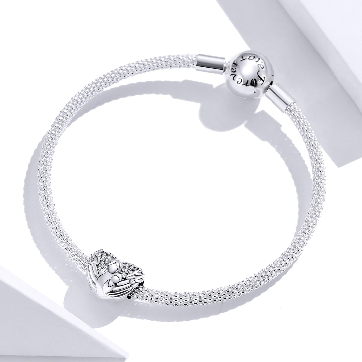 Angel & Baby Heart Charm