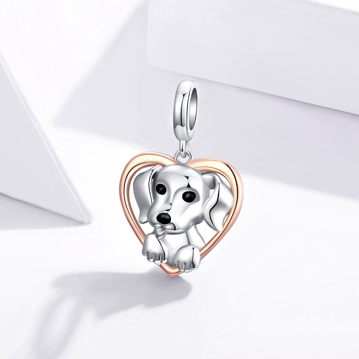 Dog Heart Dangle Charm