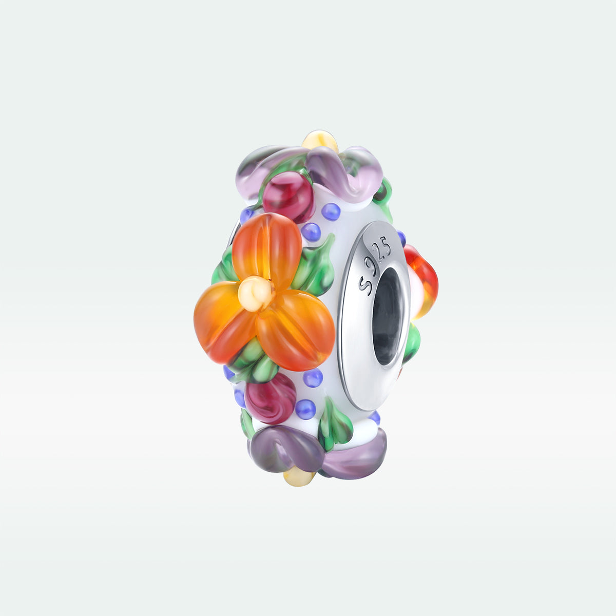 Floral Glass Bead