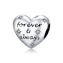 Forever & Always Heart Charm