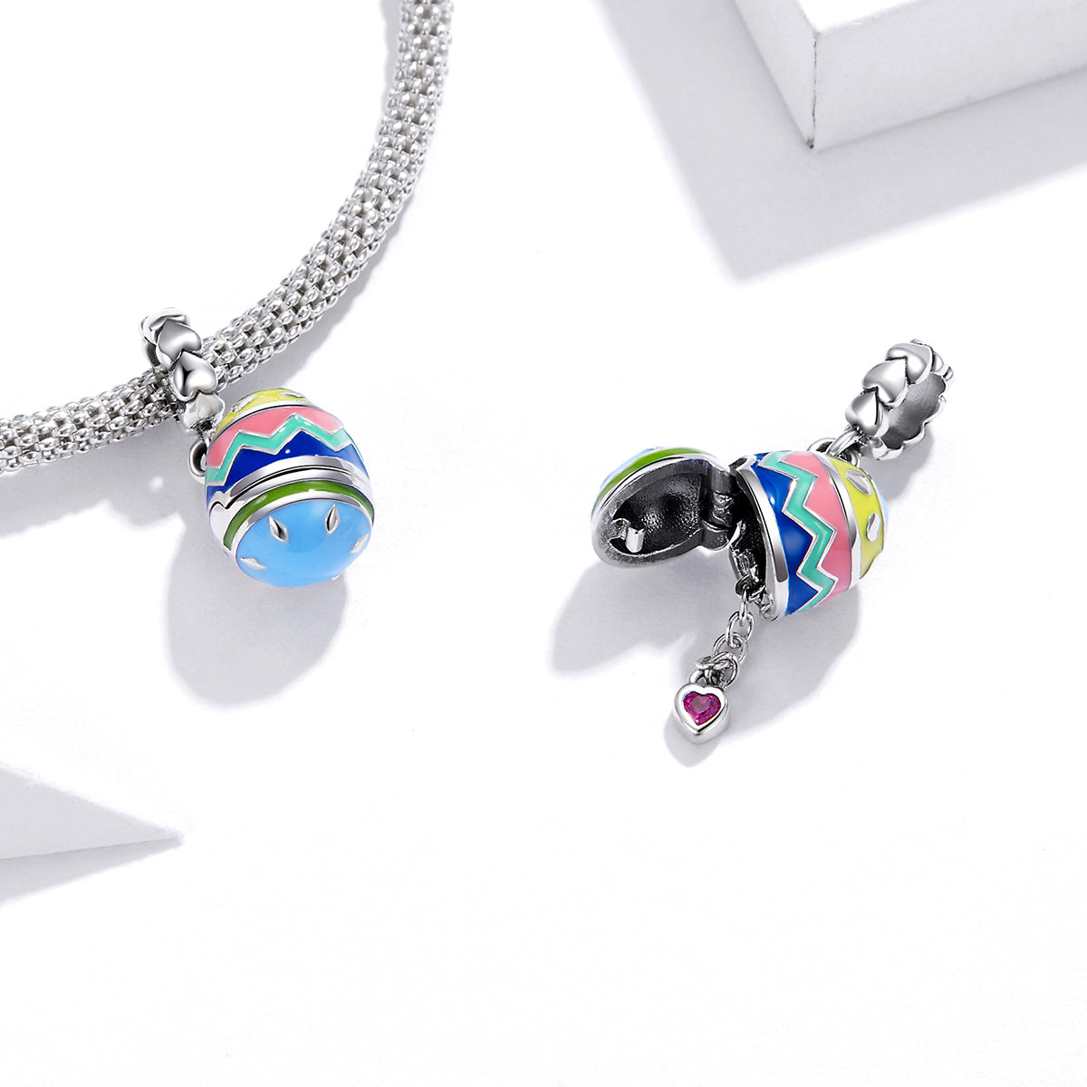 Colourful Easter Egg Dangle Charm