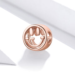 Rose Gold Smiley Face Charm