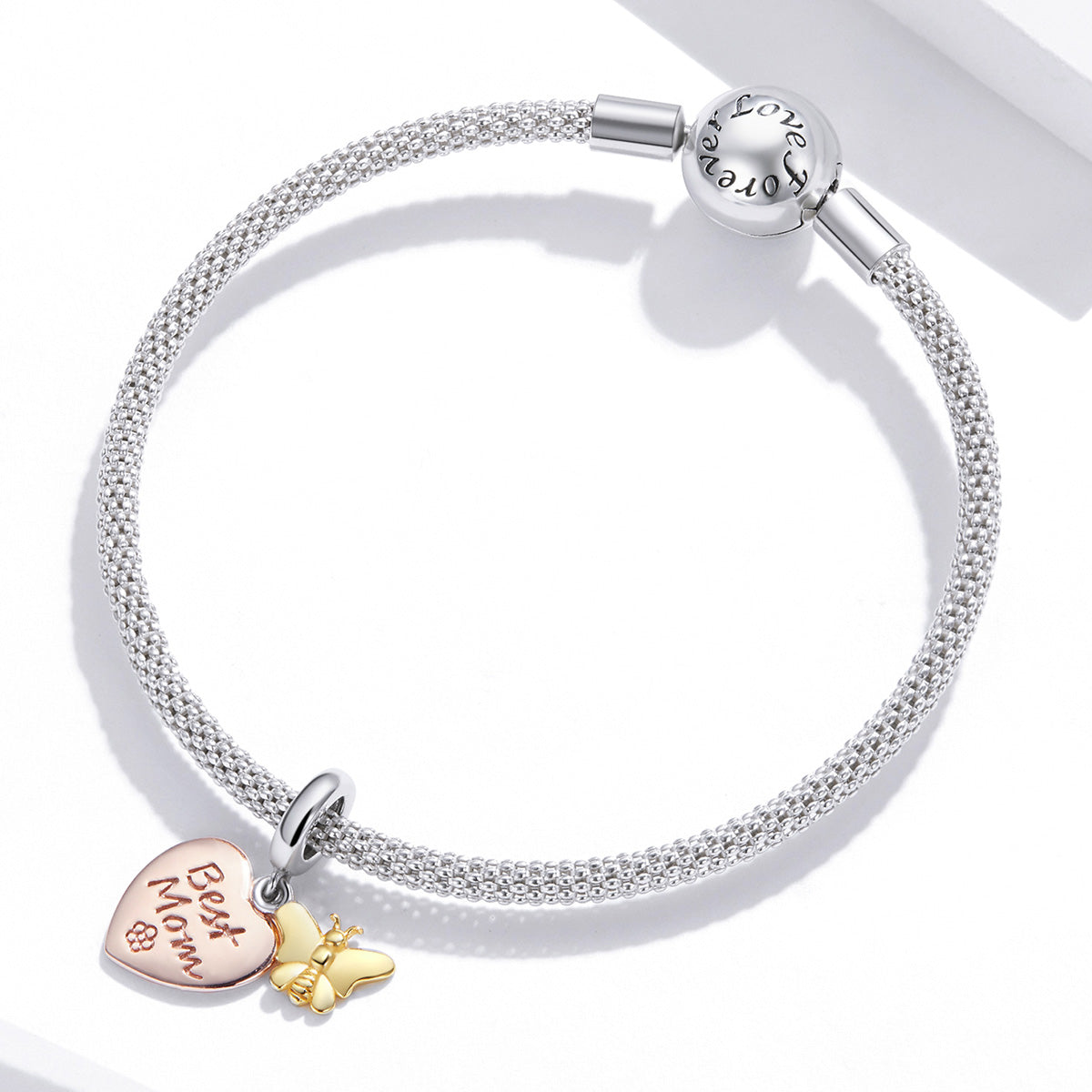 Best Mum Heart Dangle Charm