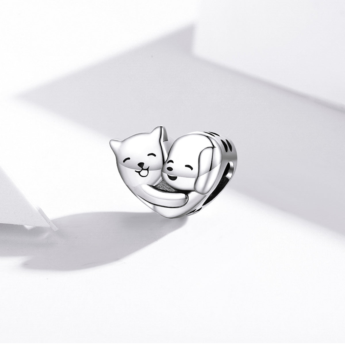 Cat & Dog Hug Charm