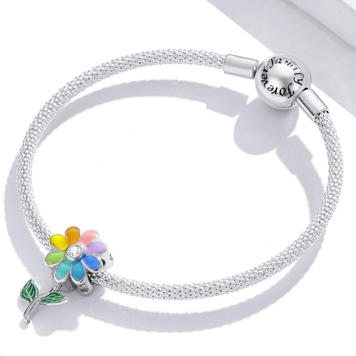 Rainbow Daisy Charm