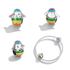 Easter Bunny in Egg Charm