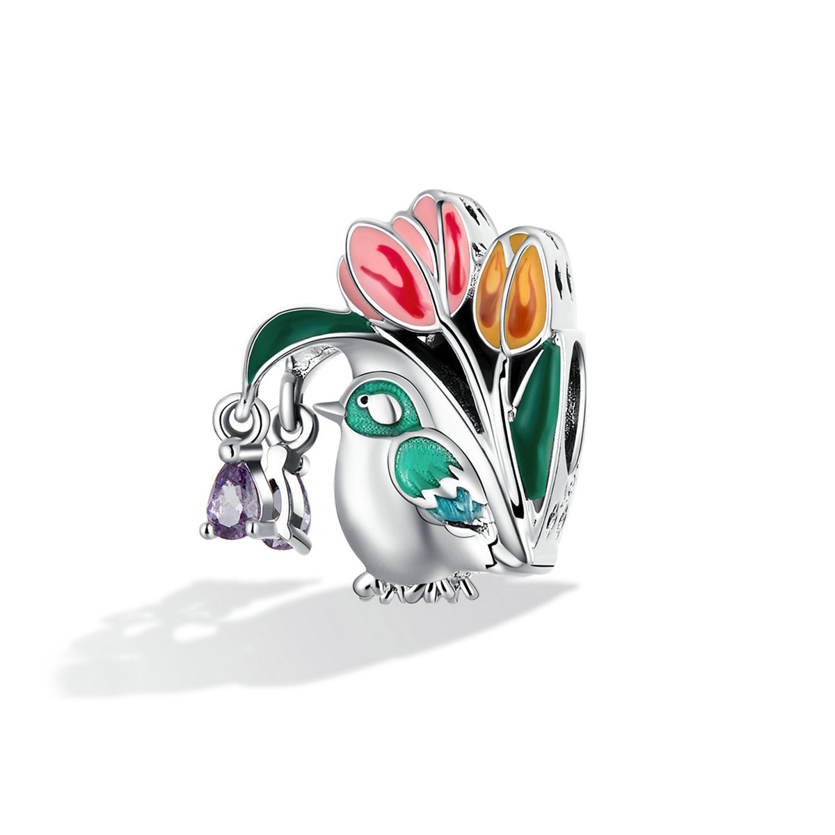 Birds & Flowers Charm