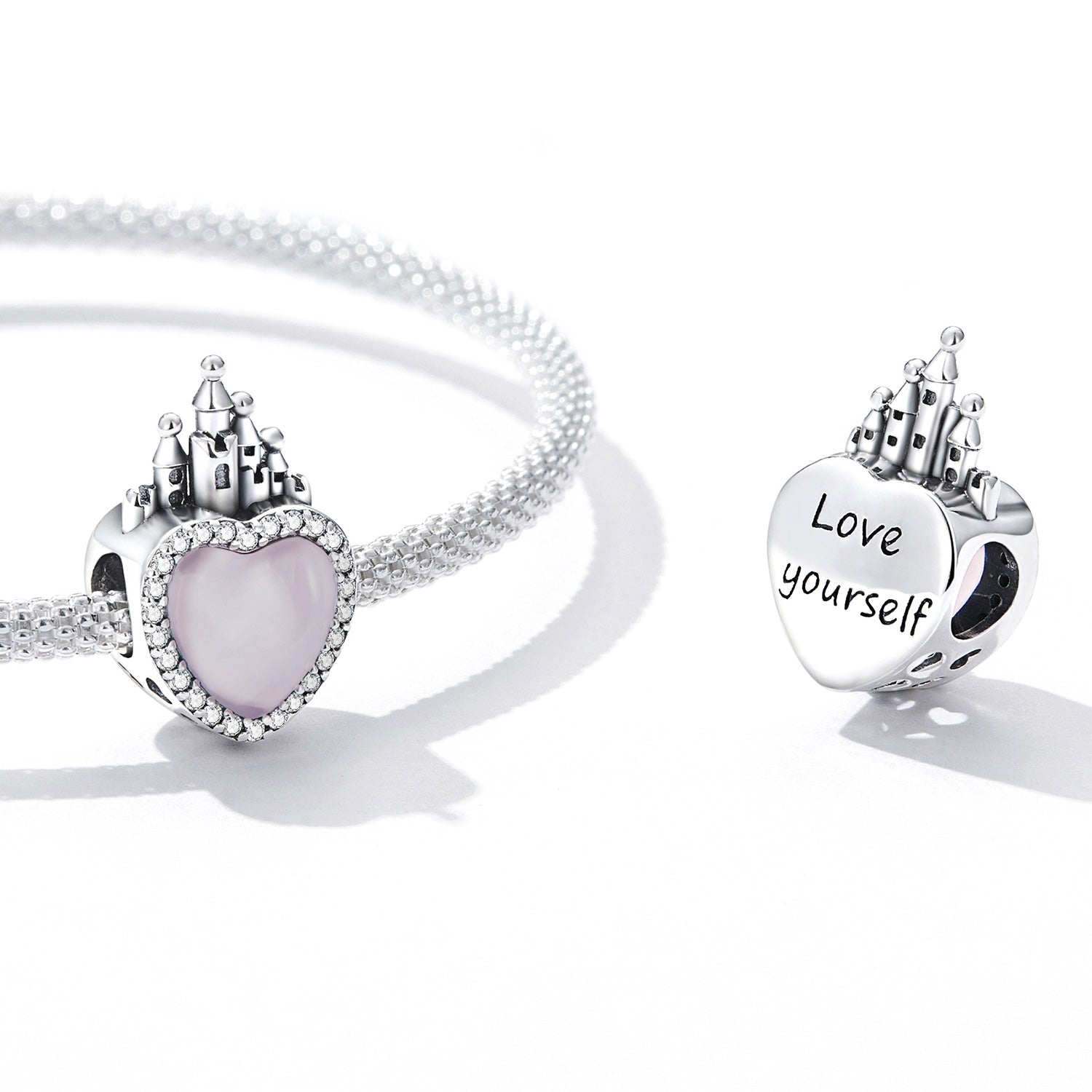 Princess Castle Heart Charm