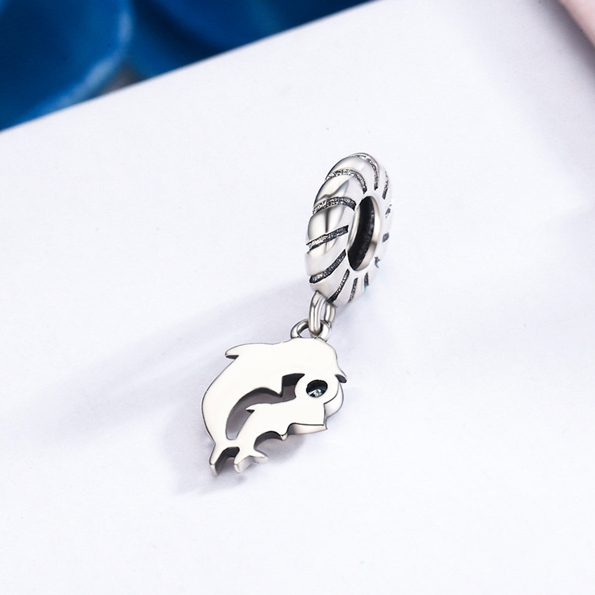 Dolphin & Baby Dangle Charm