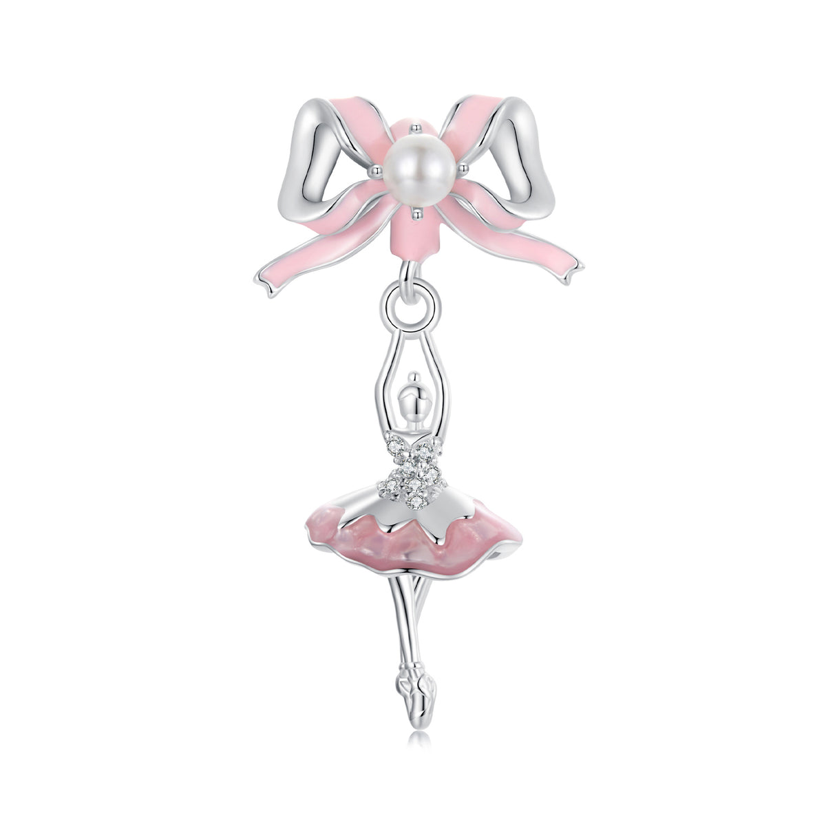 Pink Ballerina Dangle Charm