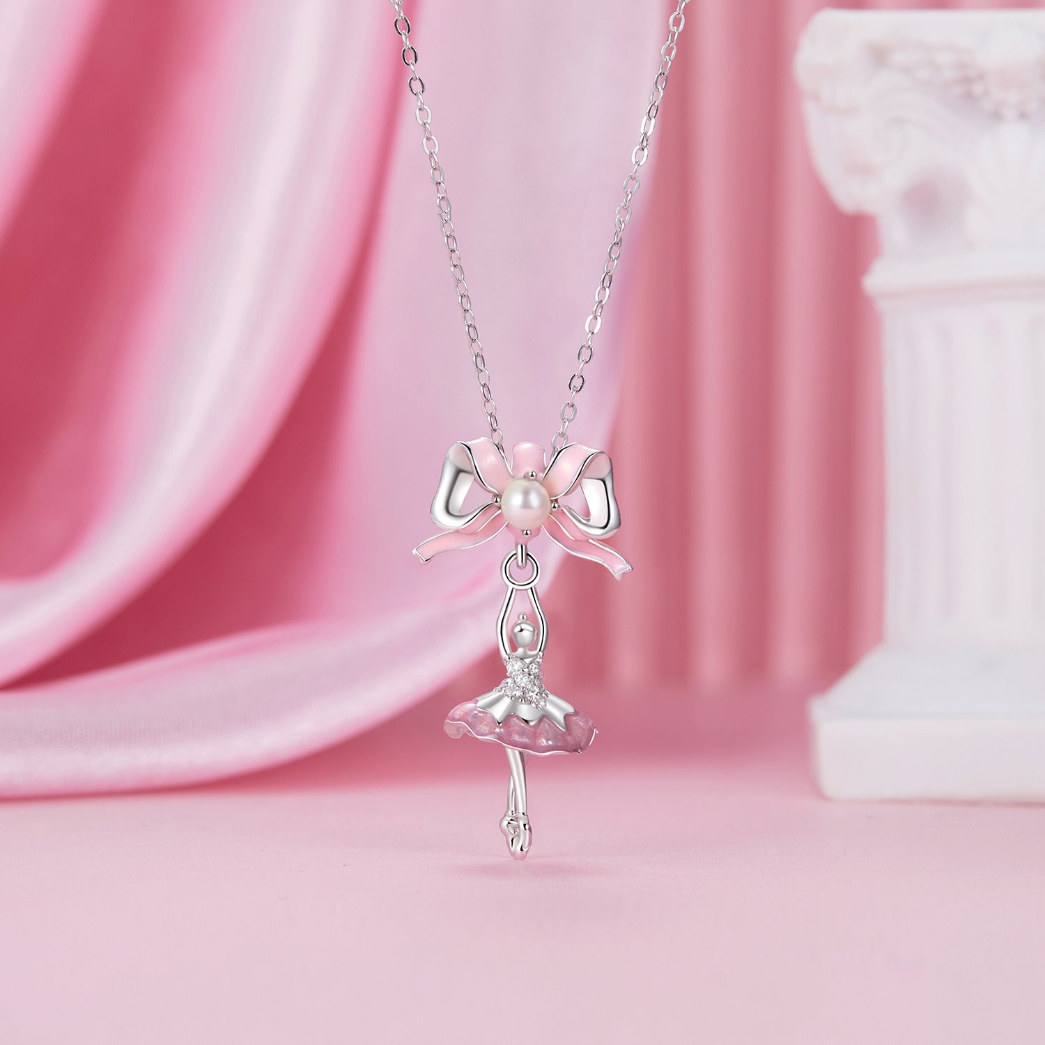 Pink Ballerina Dangle Charm