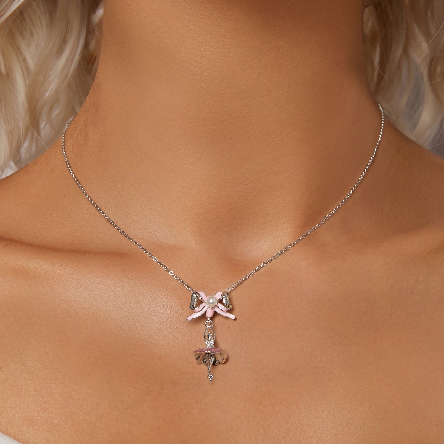 Pink Ballerina Dangle Charm