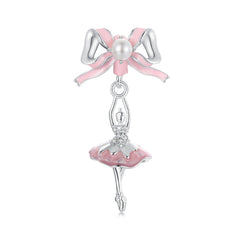 Pink Ballerina Dangle Charm