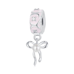 Pink Bow Clip Charm