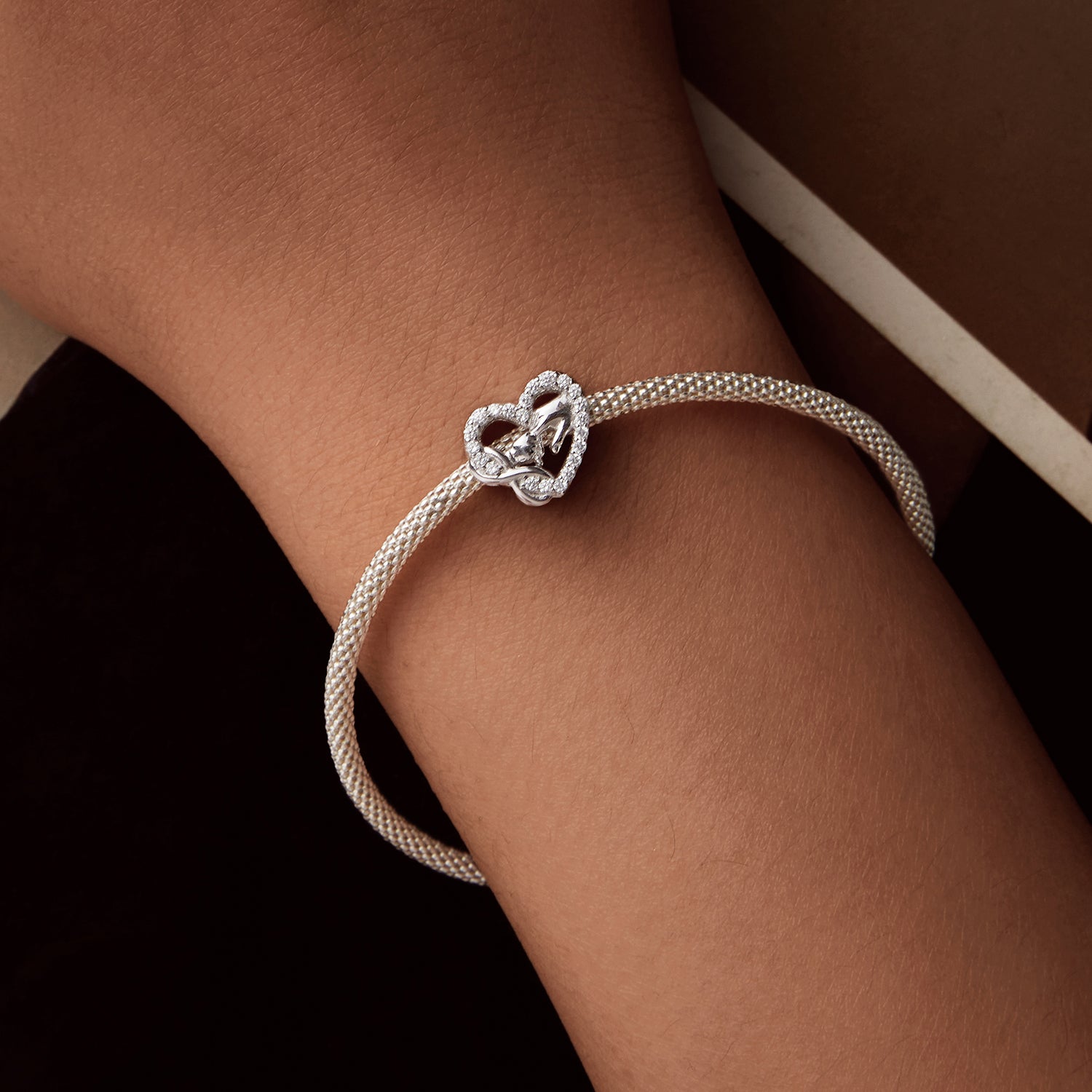 Forever Connected Heart Charm