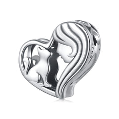 Cat Lover Heart Charm