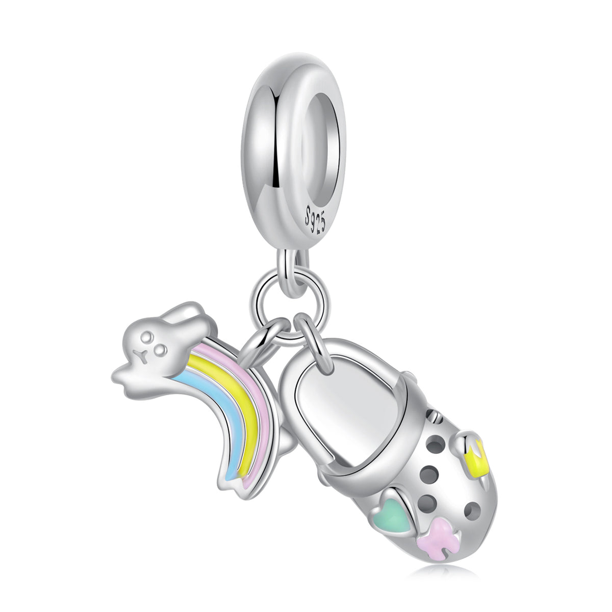 Clog Rainbow Pendant Charm
