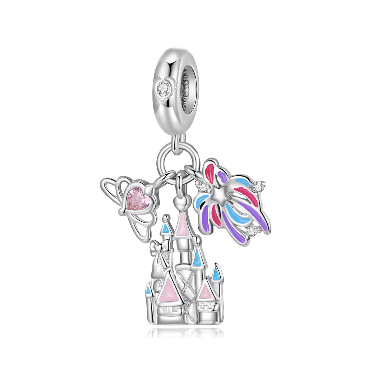 Fireworks Castle Pendant Charm