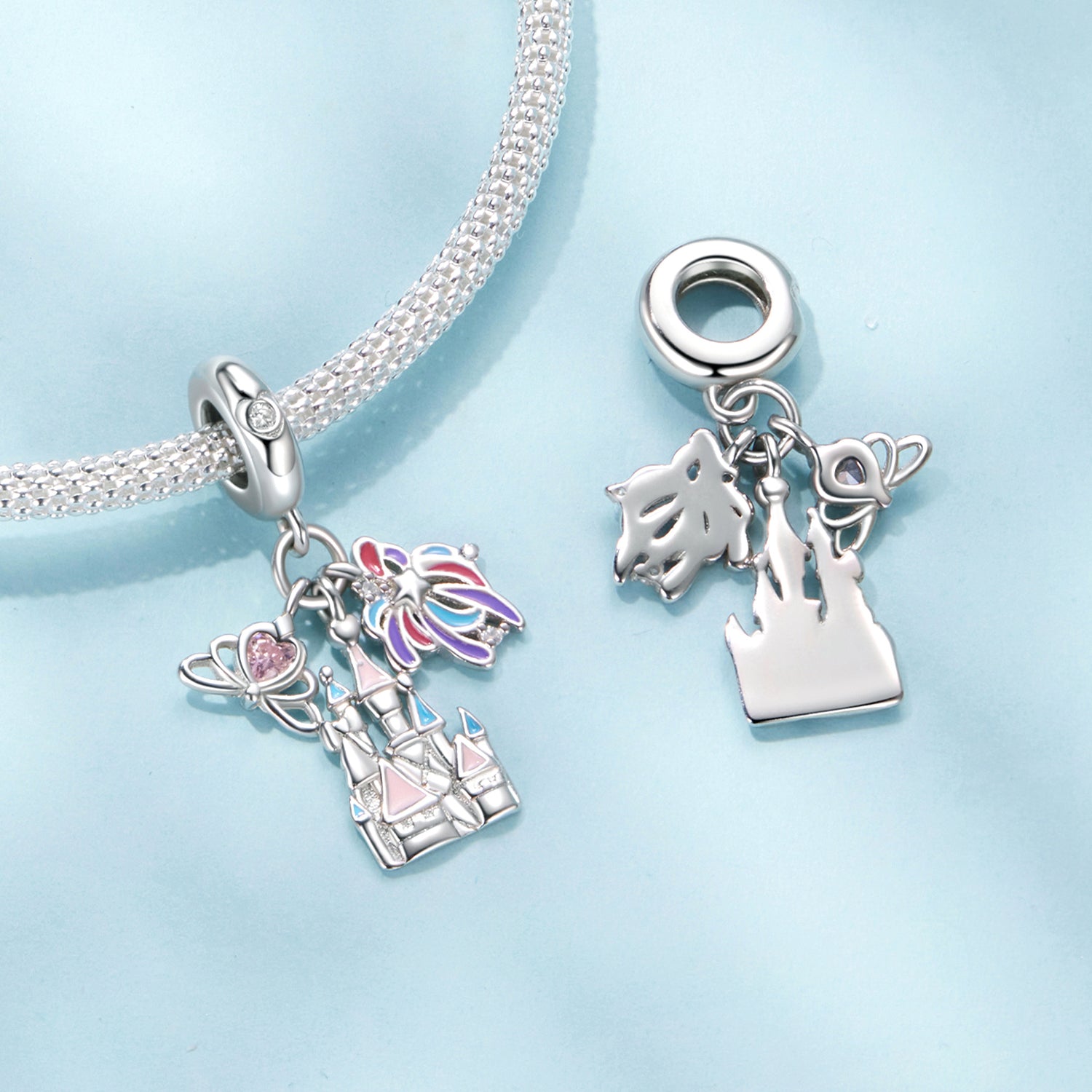 Fireworks Castle Pendant Charm