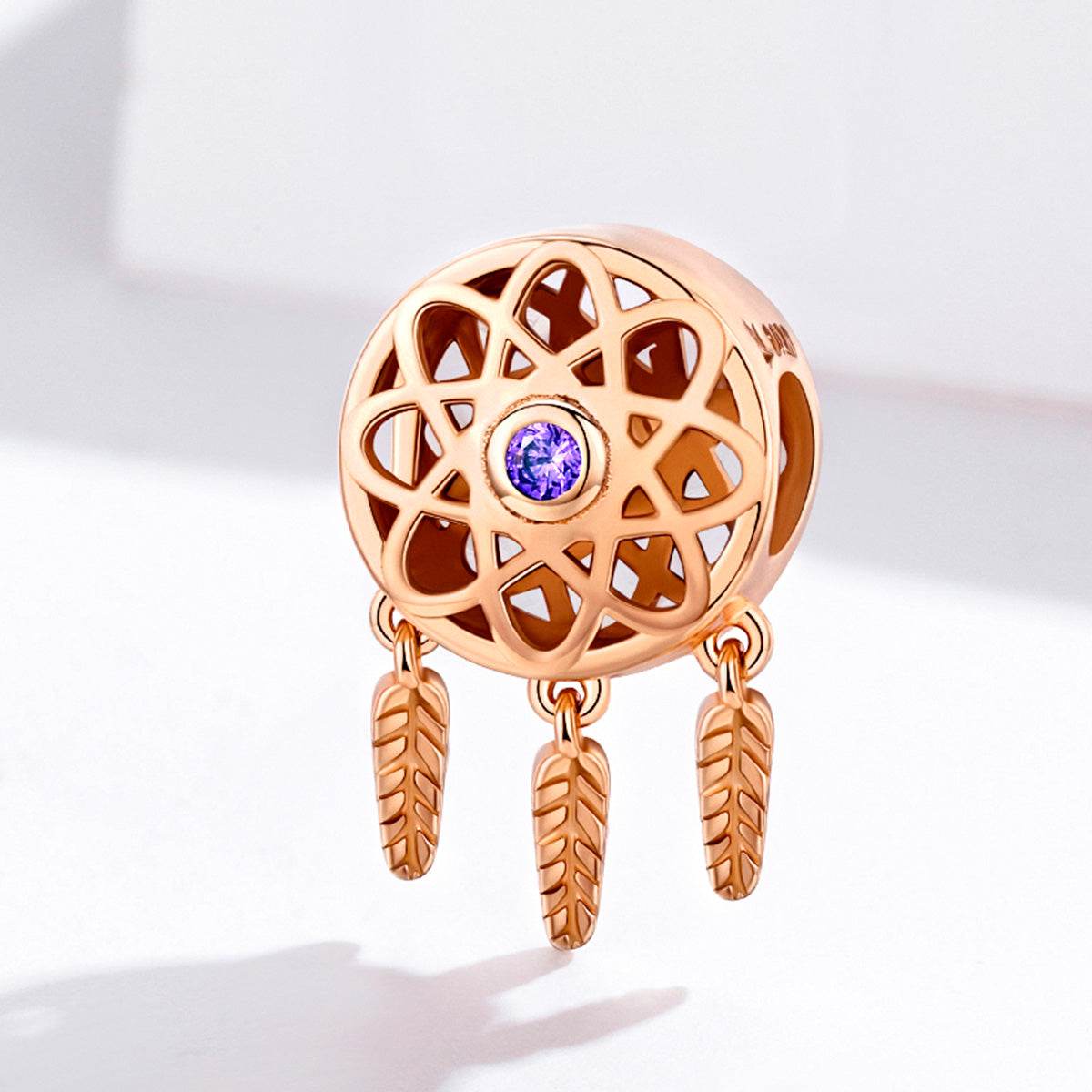 Rose Gold Dreamcatcher Charm