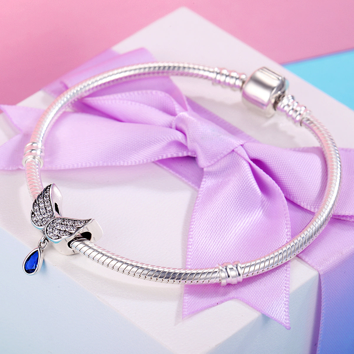 Angel Wings CZ Charm