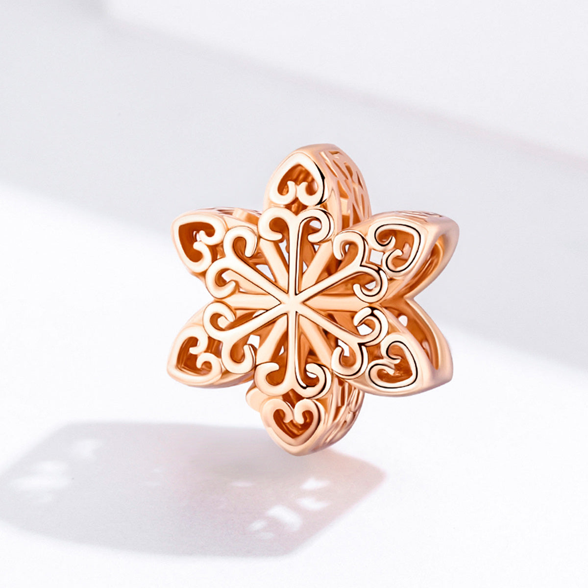 Snowflake Rose Gold Charm