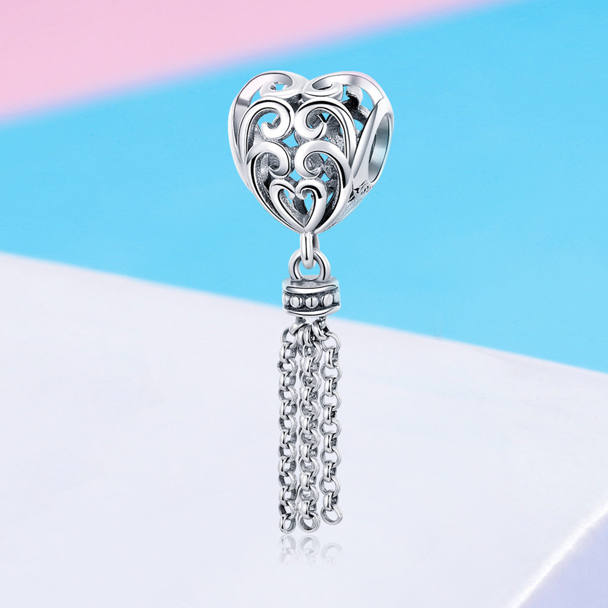 Heart Tassle Charm