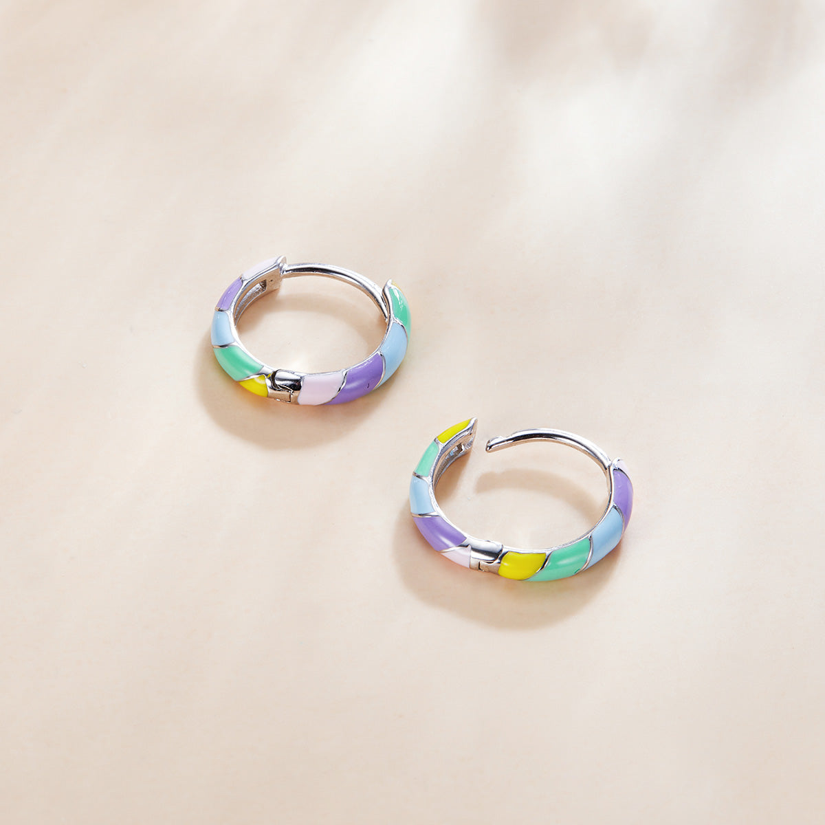 Rainbow Hoop Earrings