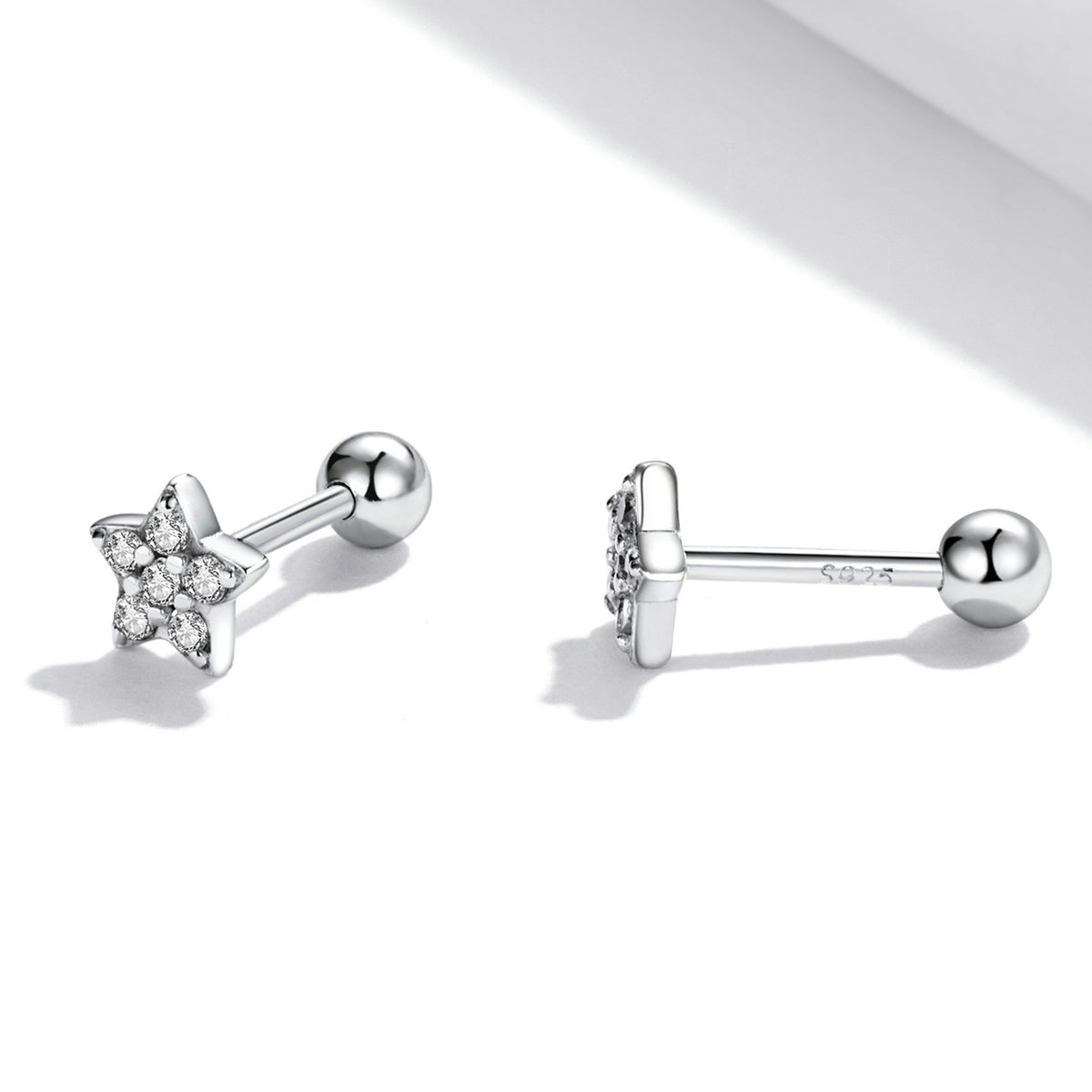 Petite CZ Star Stud Earrings