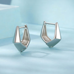 Chunky Angular Hoop Earrings