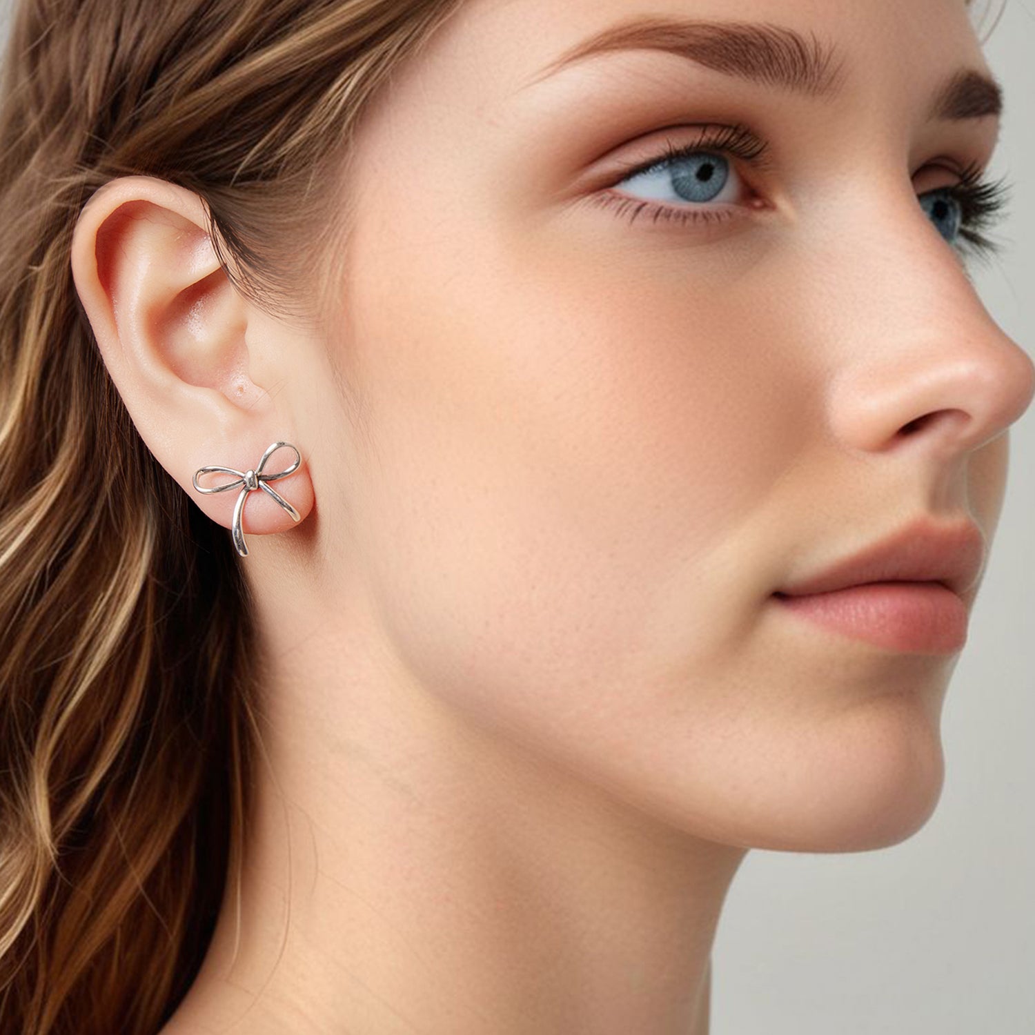 Sweet Bow Stud Earrings