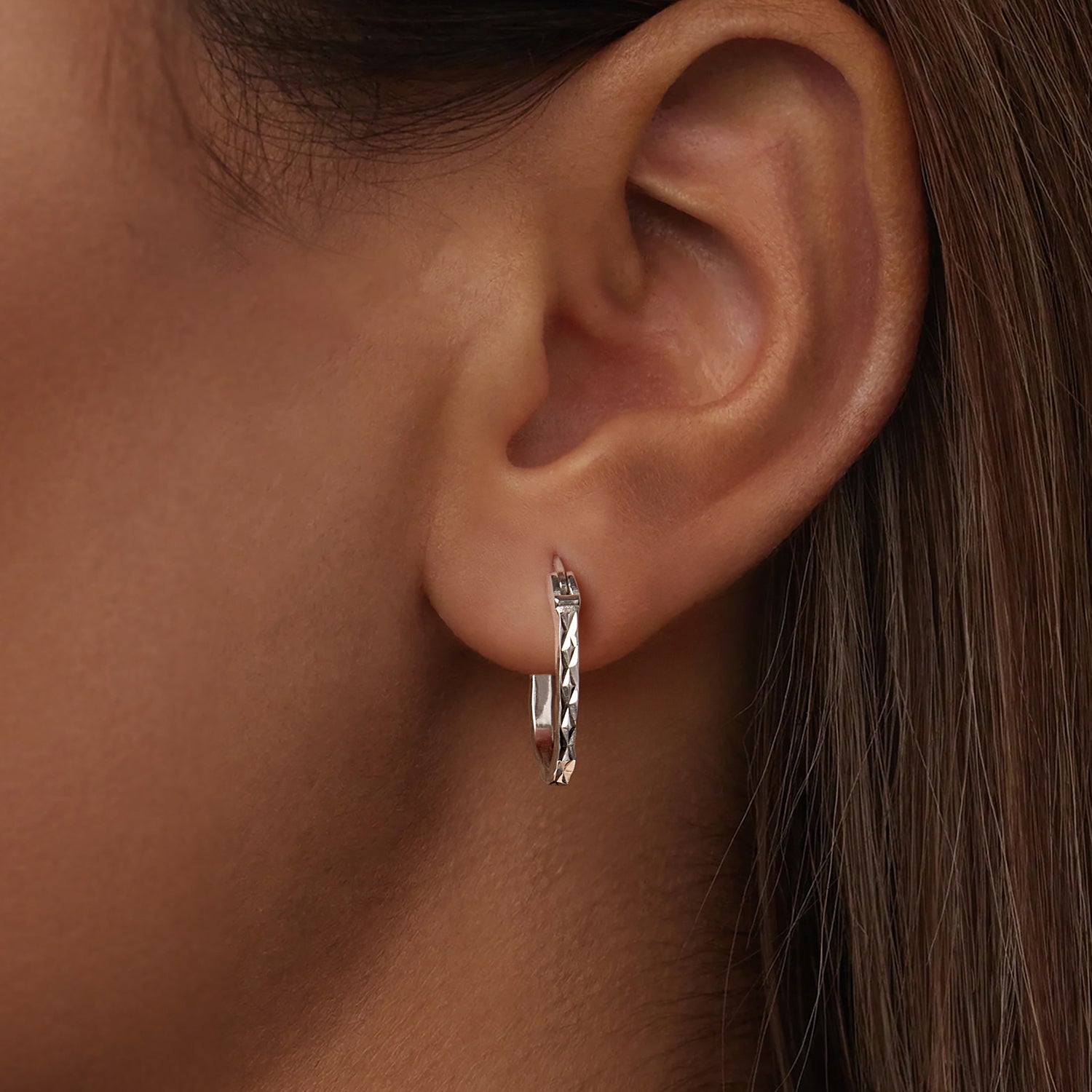 Carved Floral Ear Cuff Earrings