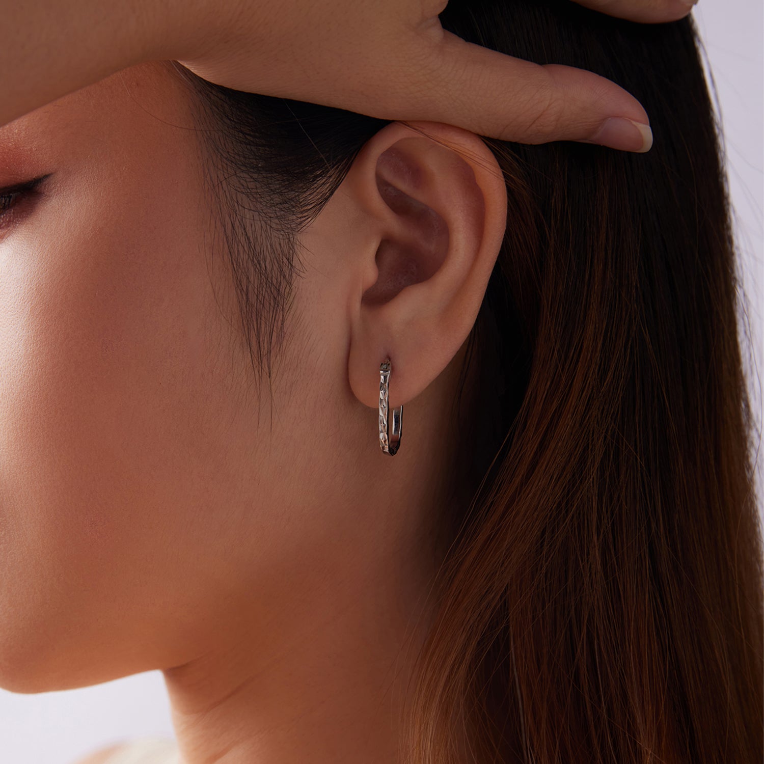 Carved Floral Ear Cuff Earrings