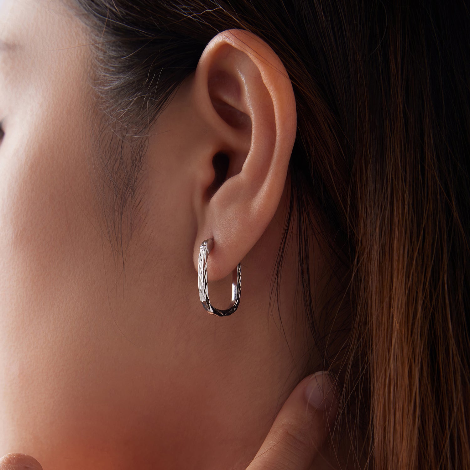 Carved Floral Ear Cuff Earrings