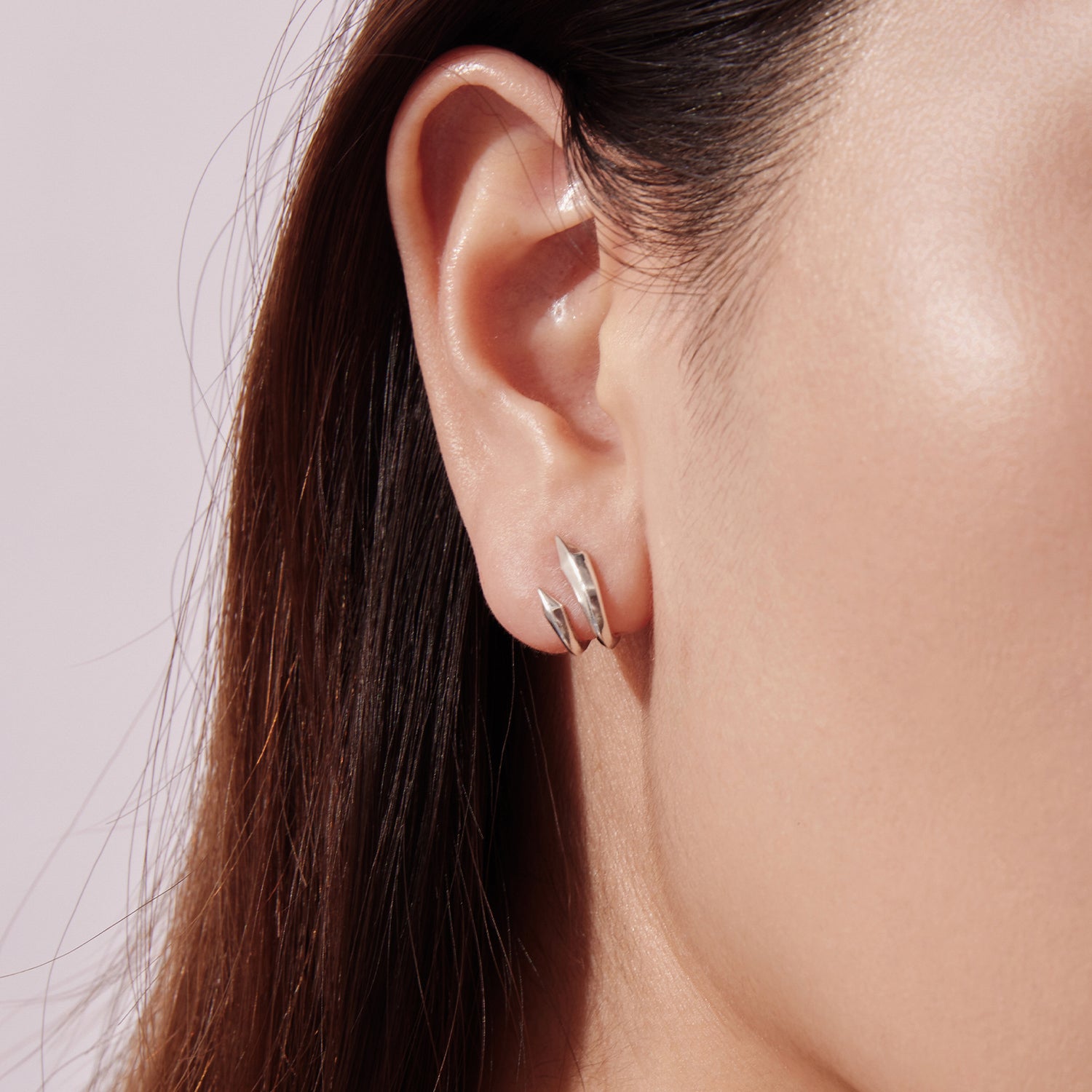 Geometric Double Layer Stud Earrings