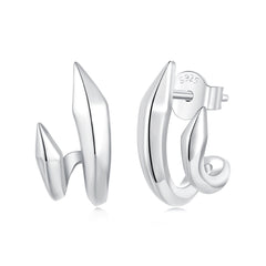 Geometric Double Layer Stud Earrings