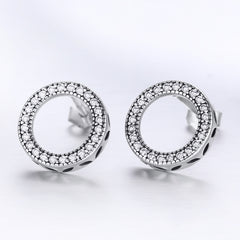 Petite Circle CZ Stud Earrings