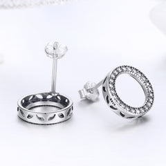 Petite Circle CZ Stud Earrings